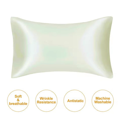 JuwenSilk silky stain pillowcase silky pillowcase natural silk pillowcase mulberry silk pillow case standard queen k