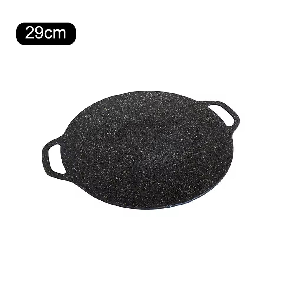 BBQ Grill Pan Non-stick Pancake Pan Multi-purpose Induction Cooker Round for Outdoor Camping Kitchen Bakeware Household Tools