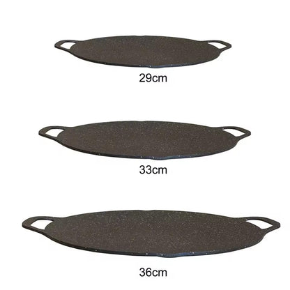 BBQ Grill Pan Non-stick Pancake Pan Multi-purpose Induction Cooker Round for Outdoor Camping Kitchen Bakeware Household Tools