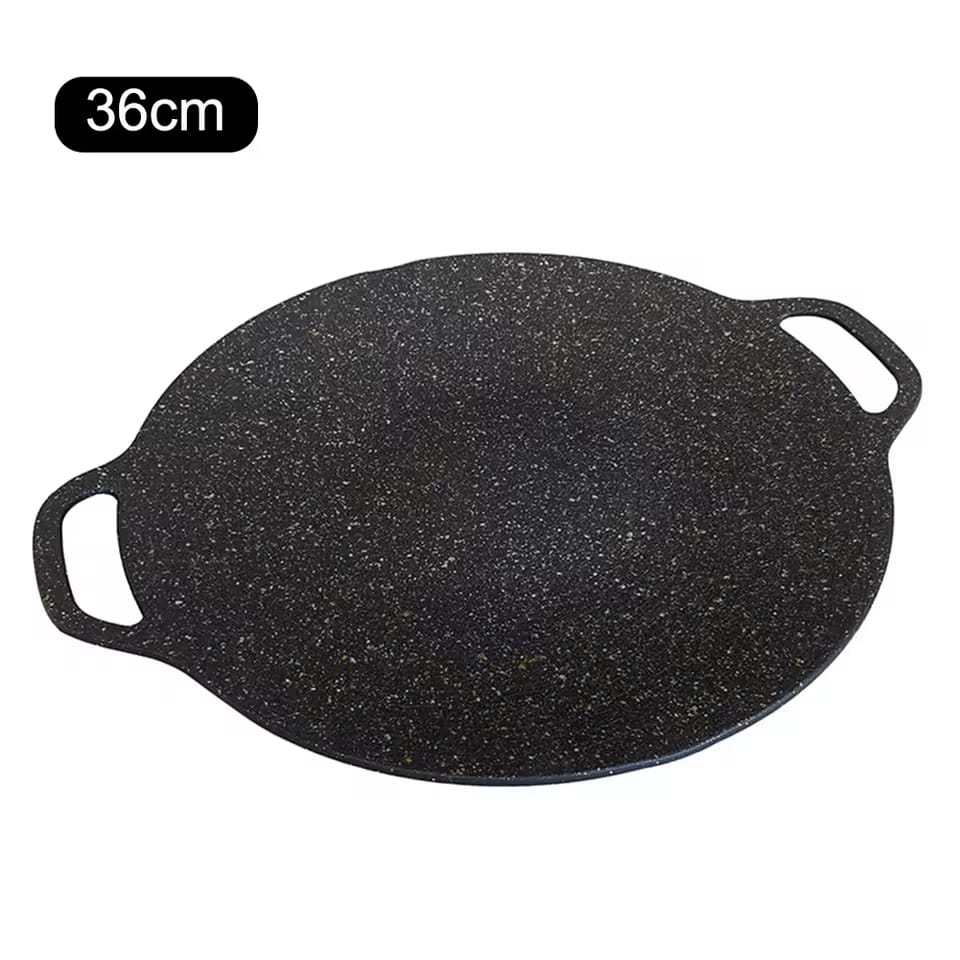 BBQ Grill Pan Non-stick Pancake Pan Multi-purpose Induction Cooker Round for Outdoor Camping Kitchen Bakeware Household Tools