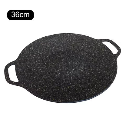 BBQ Grill Pan Non-stick Pancake Pan Multi-purpose Induction Cooker Round for Outdoor Camping Kitchen Bakeware Household Tools
